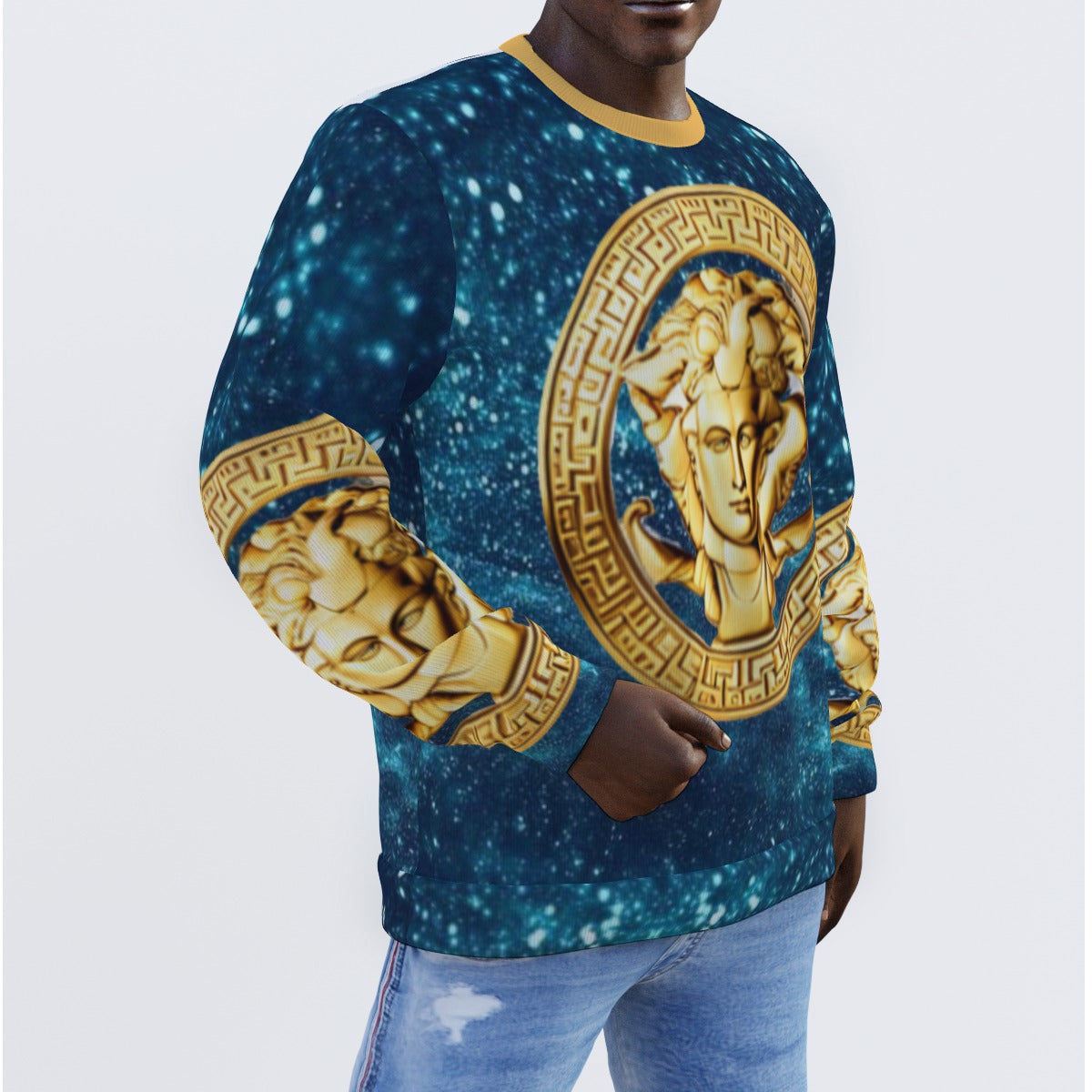 All-Over Print Men's Sweater