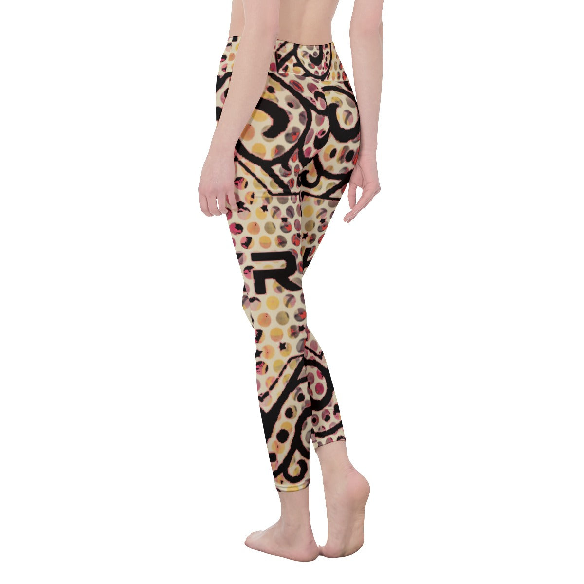 All-Over Print Women's High Waist Leggings | Side Stitch Closure