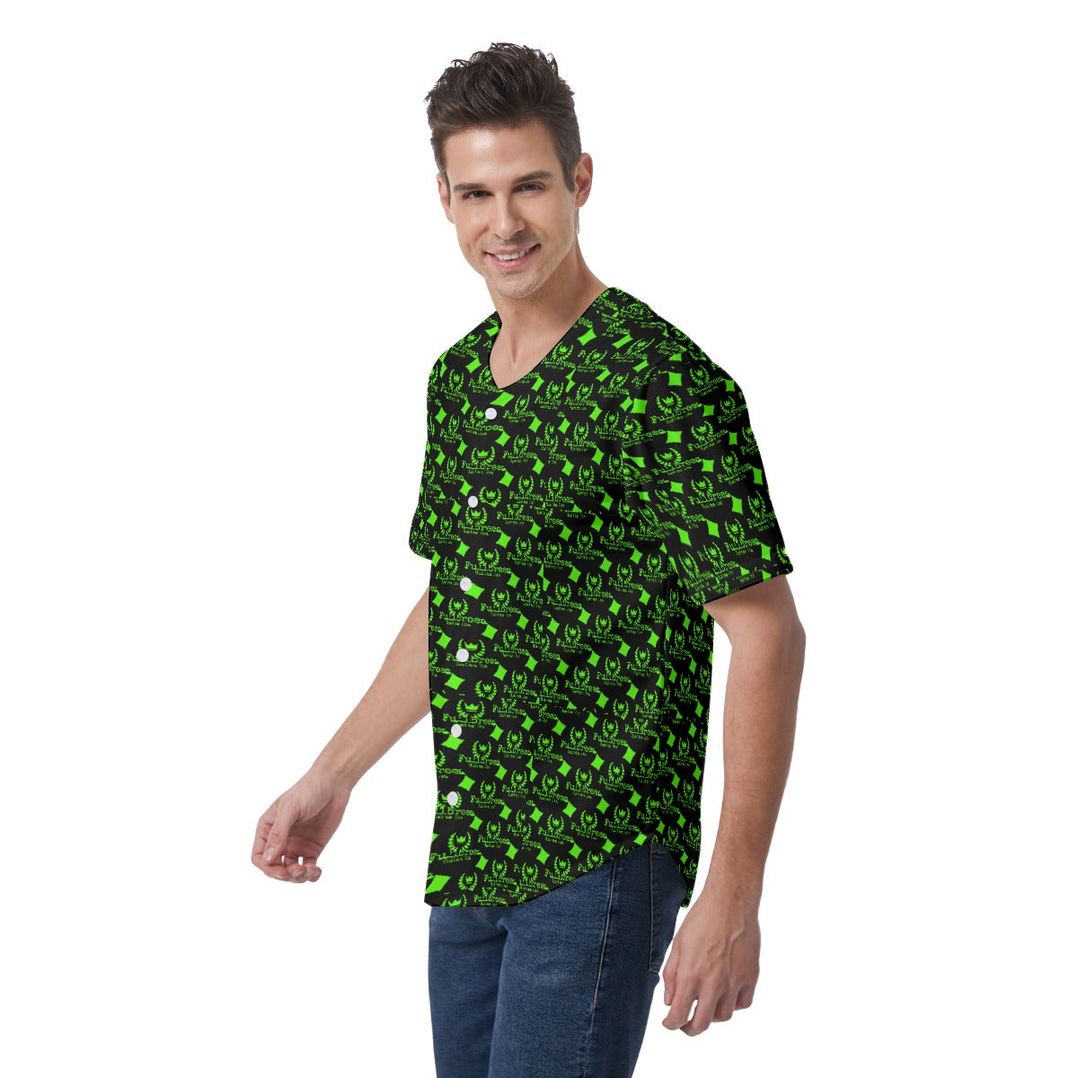 All-Over Print Men's Short Sleeve Baseball Jersey