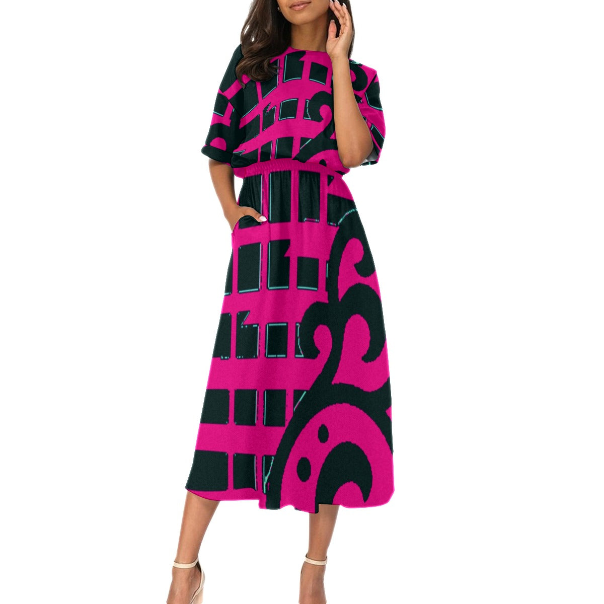 All-Over Print Women's Elastic Waist Dress