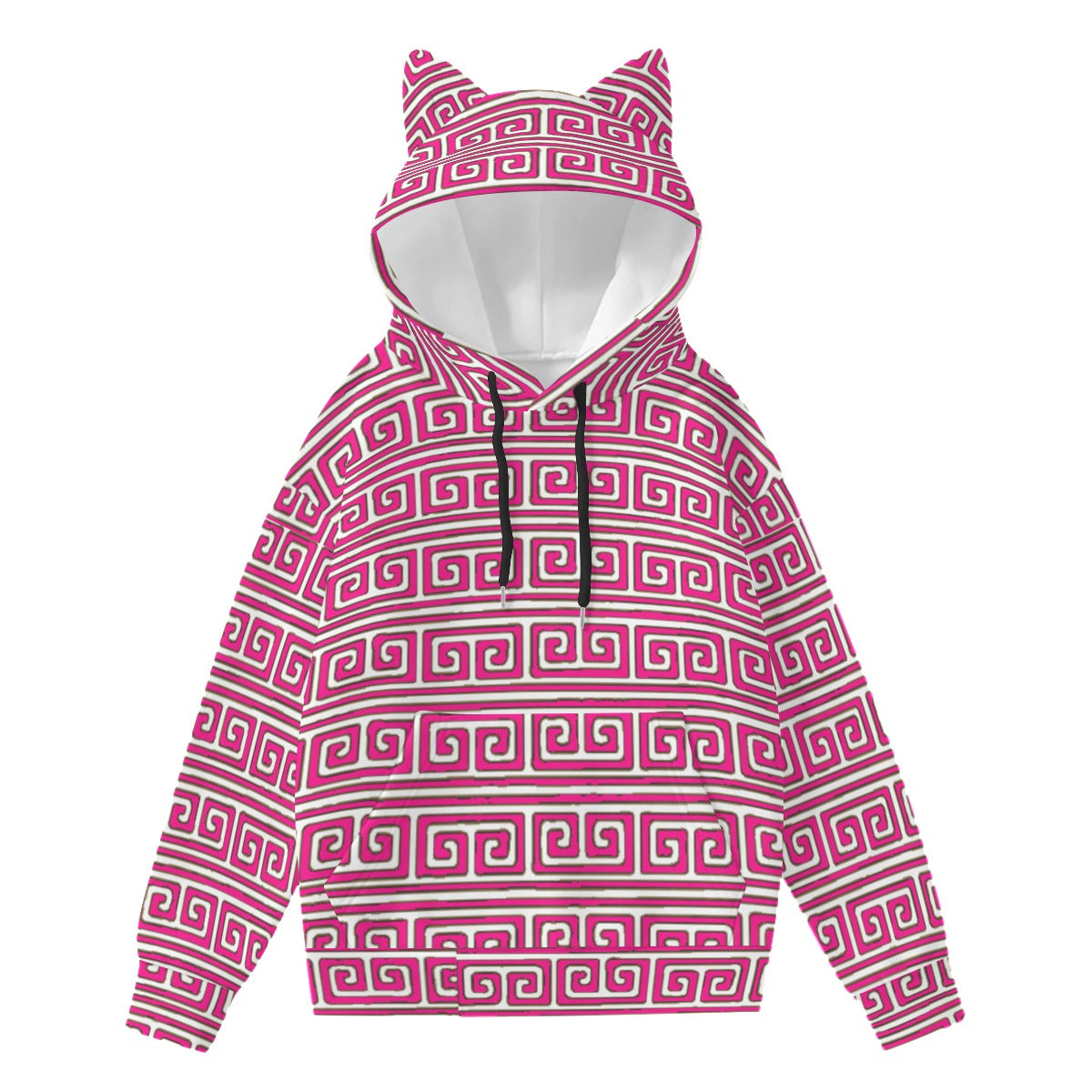 All-Over Print Women’s Hoodie With Decorative Ears