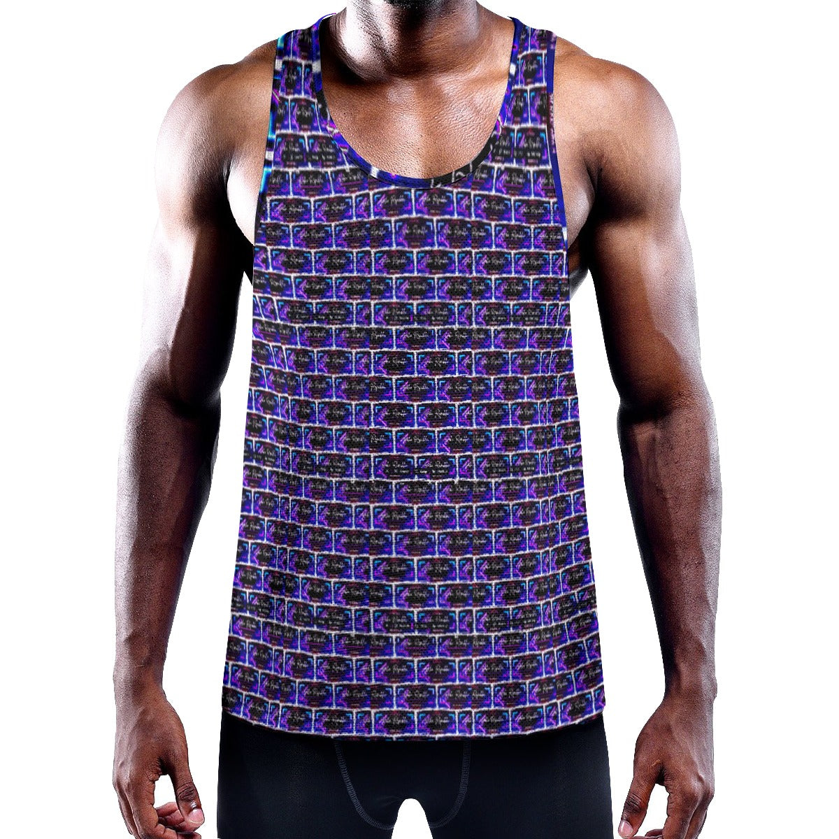 KokoRepublic All-Over Print Men's Slim Y-Back Muscle Tank Top