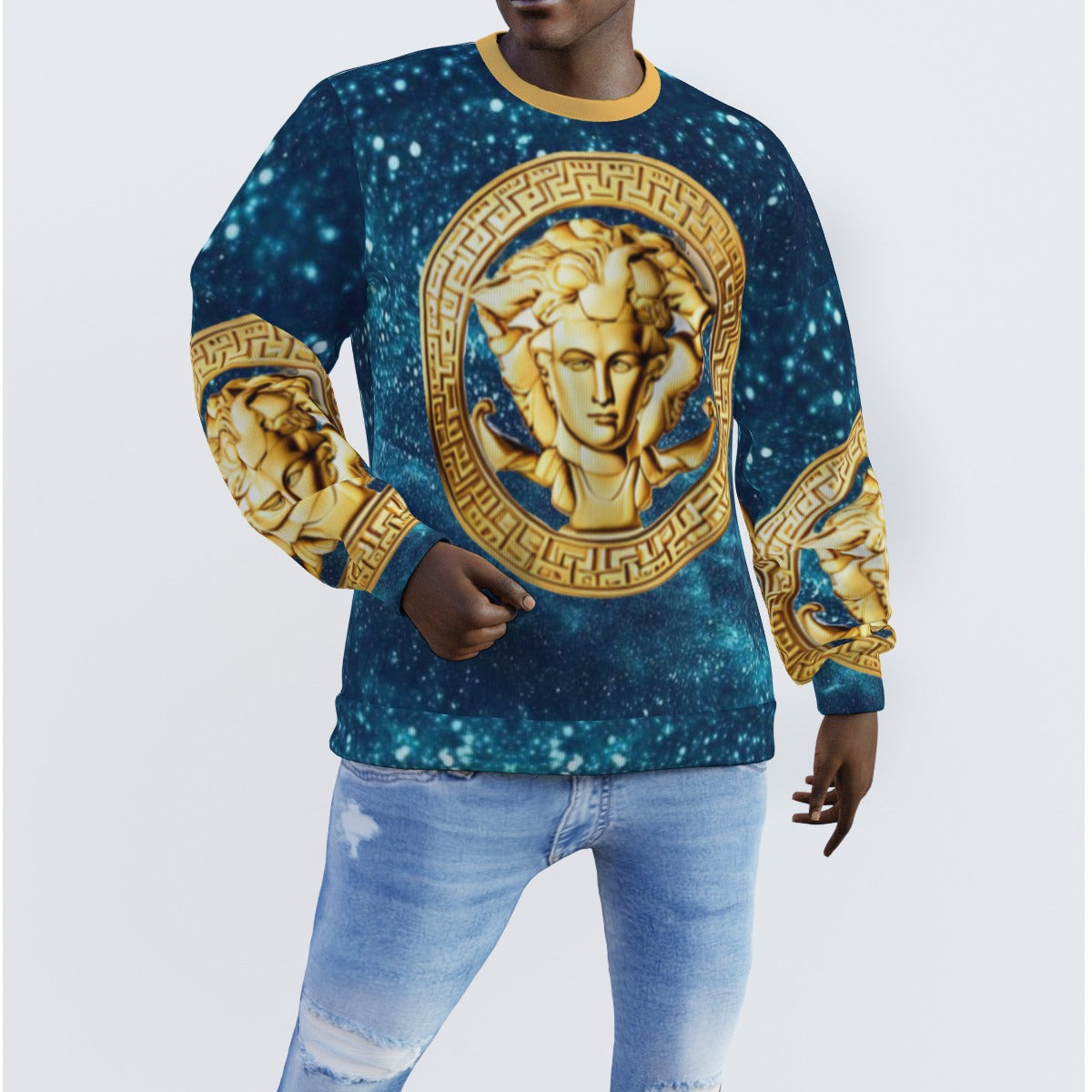 All-Over Print Men's Sweater