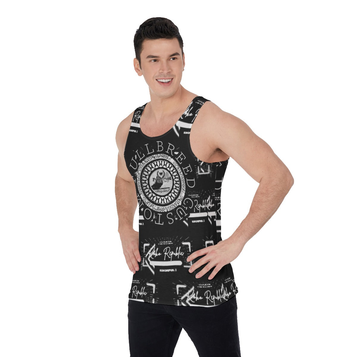 Eco-friendly All-Over Print Men's Tank Top