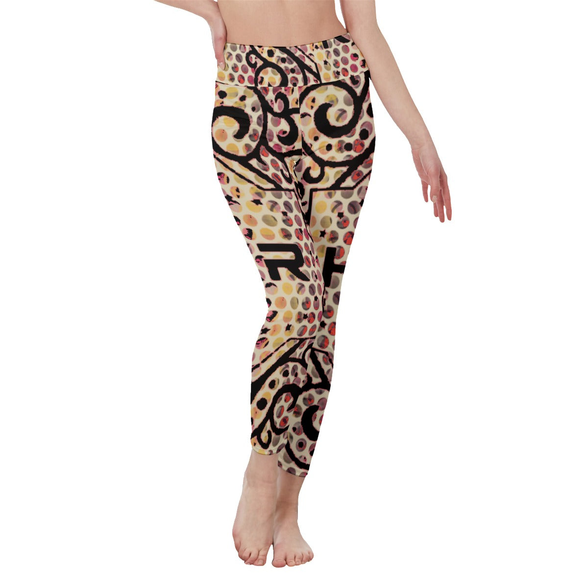 All-Over Print Women's High Waist Leggings | Side Stitch Closure